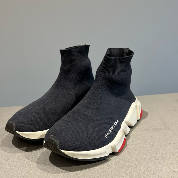 Authentic Balenciaga Speed Trainer High-Top Sock Sneakers - Picture 1 of 8
